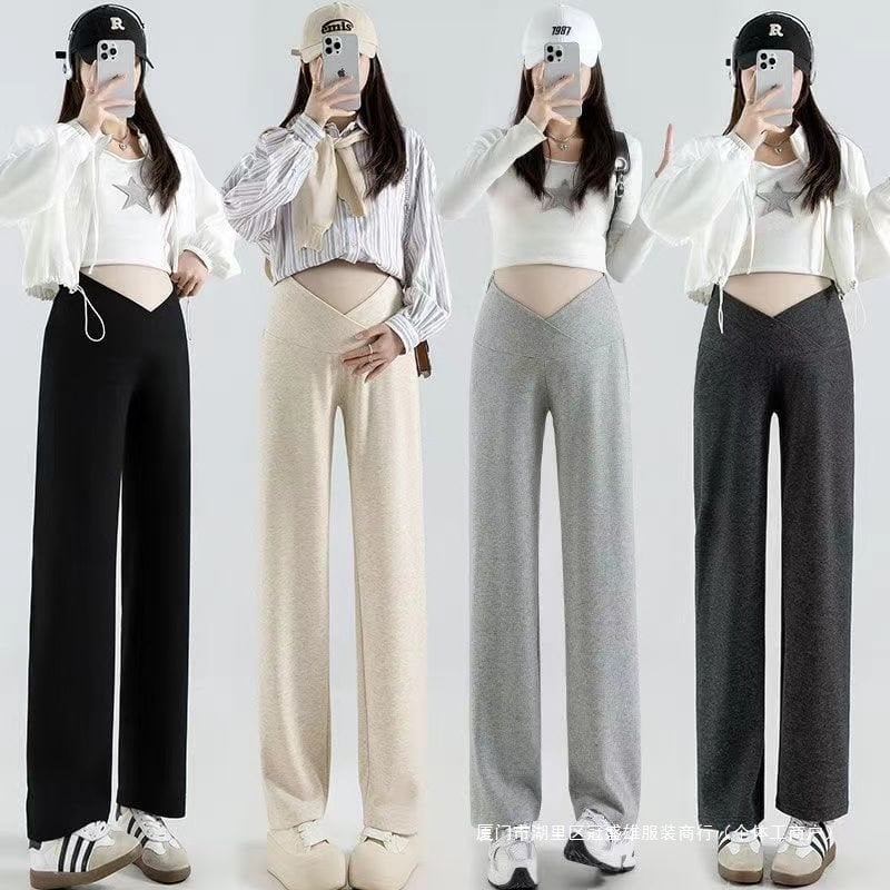 Rasedateleile laia lõikega püksid, Air Cotton materjal, puuvilla-poliesteri segu alla 30% sisaldusega, normaalne paksus, hoiab sooja