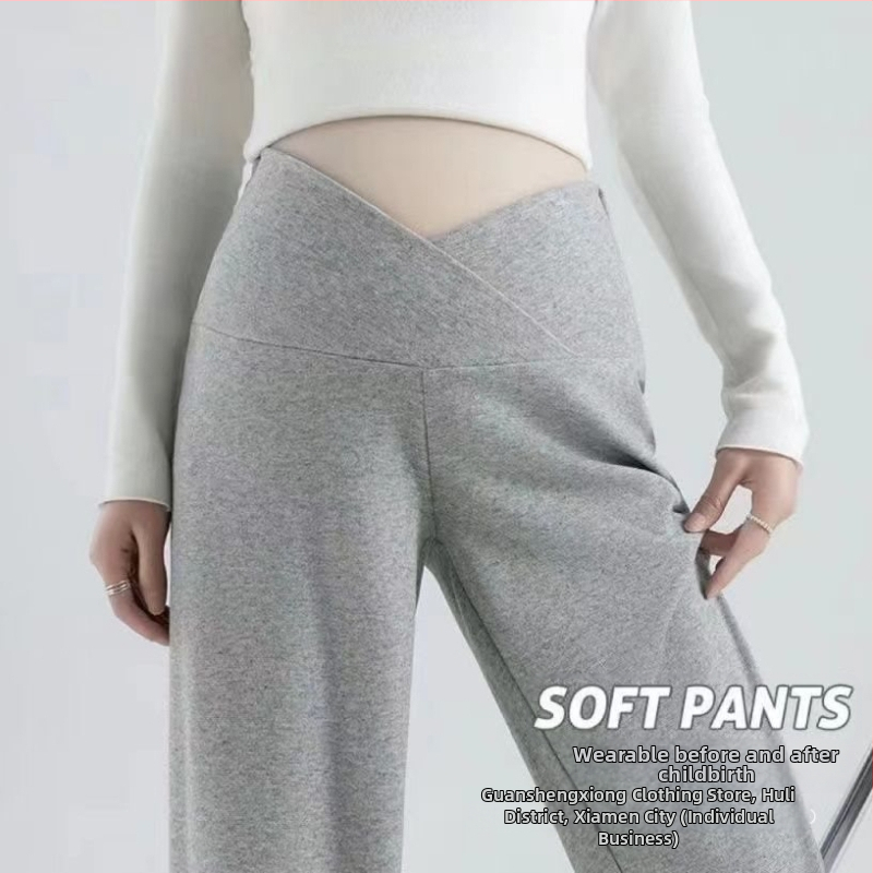 Rasedateleile laia lõikega püksid, Air Cotton materjal, puuvilla-poliesteri segu alla 30% sisaldusega, normaalne paksus, hoiab sooja