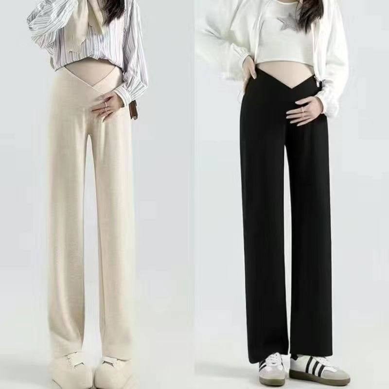 Rasedateleile laia lõikega püksid, Air Cotton materjal, puuvilla-poliesteri segu alla 30% sisaldusega, normaalne paksus, hoiab sooja