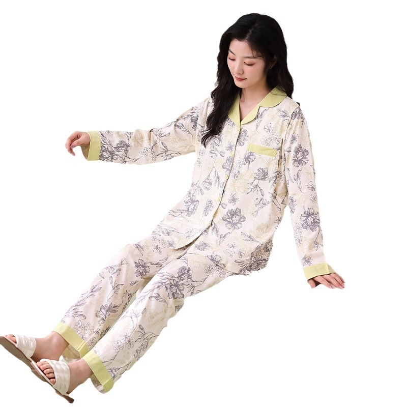 100% medvilnės maitinančios aprangos komplektas su kardiganu, ilgomis rankovėmis, kelnėmis, vidutinio tankio audinys 161–180 g/m², tinkamas visiems sezonams