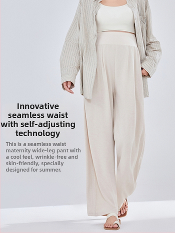 Rasedatele mõeldud laiad püksid, õhuke polüester (95%+), lõdva lõige, kevad-suvi 2025