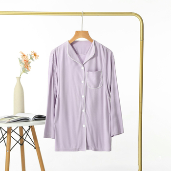 Maitinimo topas su šoniniu atidarymu — kardigano stiliaus, ilgos rankovės, maža apykaklė, tinkamas visiems sezonams, regeneruotas celulozės pluoštas (modalas)