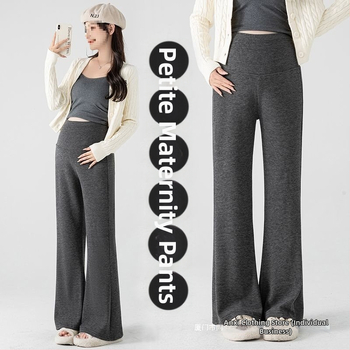 Grūtnieču bikses – 9/10 garums, brīvs piegriezums, chenille audums ar spandeksu līdz 30%, regulējams platākais apakšējais gals