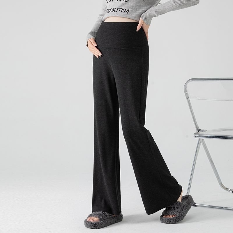 Grūtnieču bikses – 9/10 garums, brīvs piegriezums, chenille audums ar spandeksu līdz 30%, regulējams platākais apakšējais gals