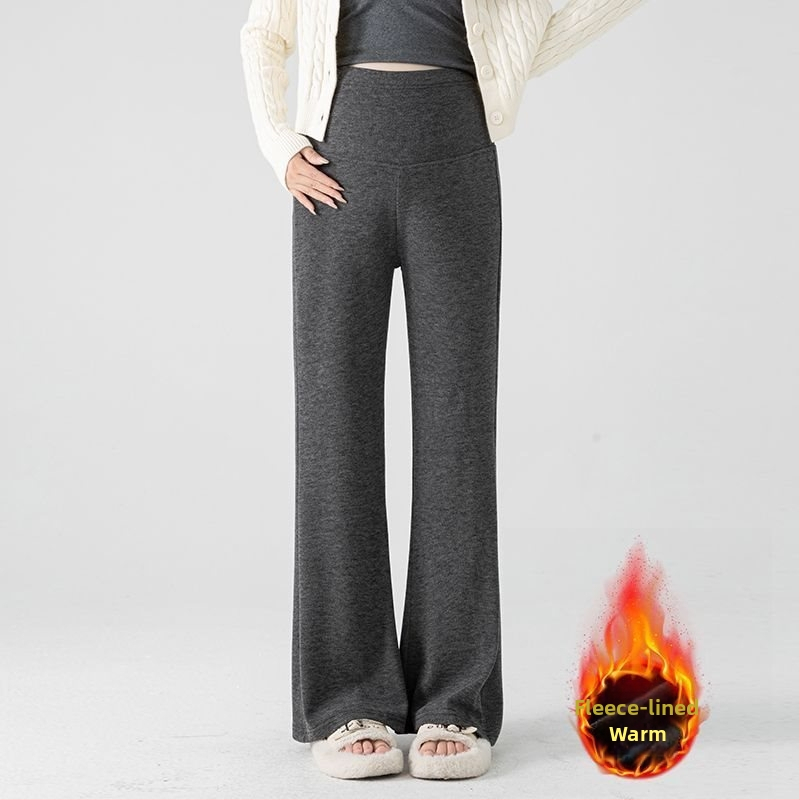 Grūtnieču bikses – 9/10 garums, brīvs piegriezums, chenille audums ar spandeksu līdz 30%, regulējams platākais apakšējais gals