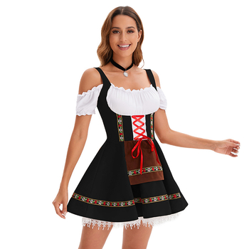 Haljina za djevojku pivo za Halloween zabavu – cosplay kostim za pozornicu, mješavina kemijskih vlakana, 60% poliestera, 10% polietilena, ženski, proljeće 2025