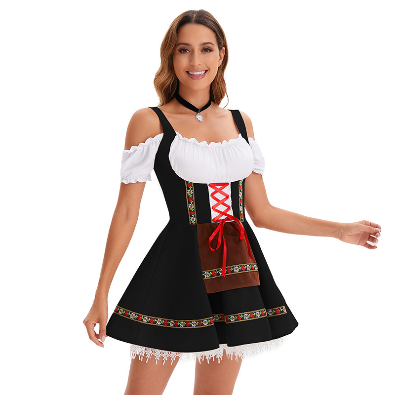 Haljina za djevojku pivo za Halloween zabavu – cosplay kostim za pozornicu, mješavina kemijskih vlakana, 60% poliestera, 10% polietilena, ženski, proljeće 2025