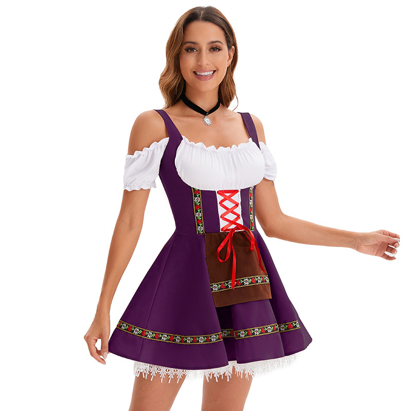 Haljina za djevojku pivo za Halloween zabavu – cosplay kostim za pozornicu, mješavina kemijskih vlakana, 60% poliestera, 10% polietilena, ženski, proljeće 2025