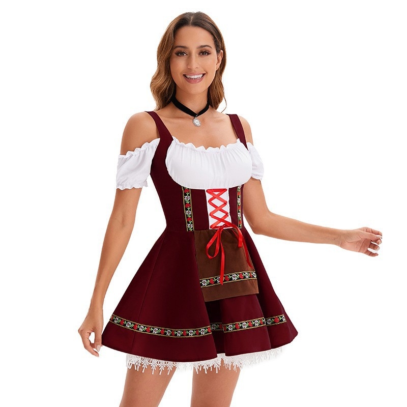 Haljina za djevojku pivo za Halloween zabavu – cosplay kostim za pozornicu, mješavina kemijskih vlakana, 60% poliestera, 10% polietilena, ženski, proljeće 2025