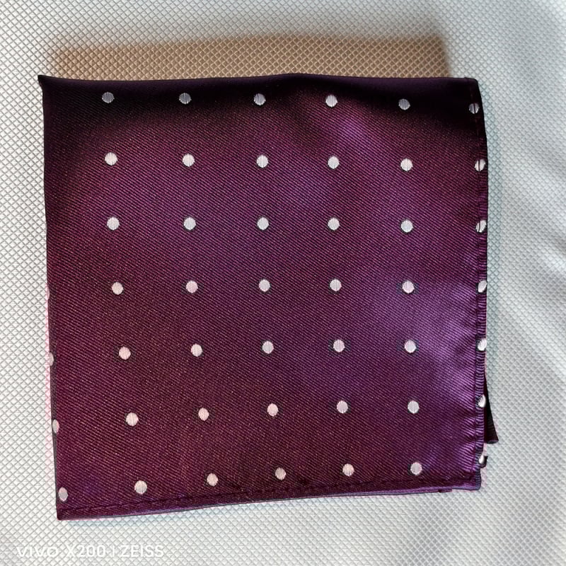 Kišeninė skarelė su britišku retro raštu, džakardinė poliesterio medžiaga, derinimo raštas, vakarinė apranga