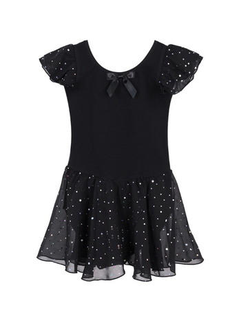 Rochie de dans pentru copii, mâneci scurte, bumbac de vară 93,2%, pentru fetițe 3-8 ani, pentru repetiții