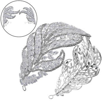 Mianino Rhinestone Diamond Hair Hoop – platus plaukų lankelis moterims, ekstravaganiškas stilius, asmeninė tendencija