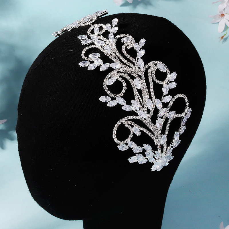 Mianino Rhinestone Diamond Hair Hoop – platus plaukų lankelis moterims, ekstravaganiškas stilius, asmeninė tendencija