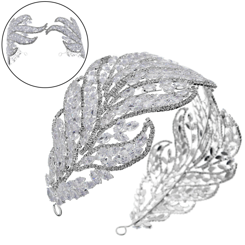 Mianino Rhinestone Diamond Hair Hoop – platus plaukų lankelis moterims, ekstravaganiškas stilius, asmeninė tendencija