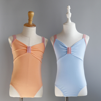 Salopetă de dans pentru copii – vară, din bumbac 95%, cu prelucrare moale, stil prințesă