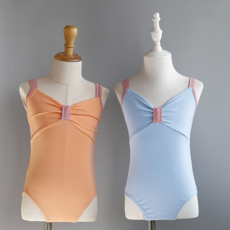 Salopetă de dans pentru copii – vară, din bumbac 95%, cu prelucrare moale, stil prințesă