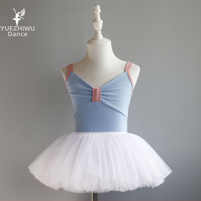 Vaikų šokių treniruočių kombinezonas – vasarinis, vientisas, 95% medvilnė, švelnus apdorojimas, princės stilius