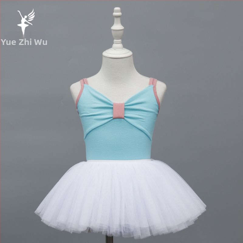 Vaikų šokių treniruočių kombinezonas – vasarinis, vientisas, 95% medvilnė, švelnus apdorojimas, princės stilius