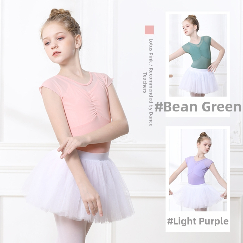 Meiteņu vasaras deju komplekts ar tutu svārkiem, īsām piedurknēm, 95% kokvilna, mīksta apstrāde audumam