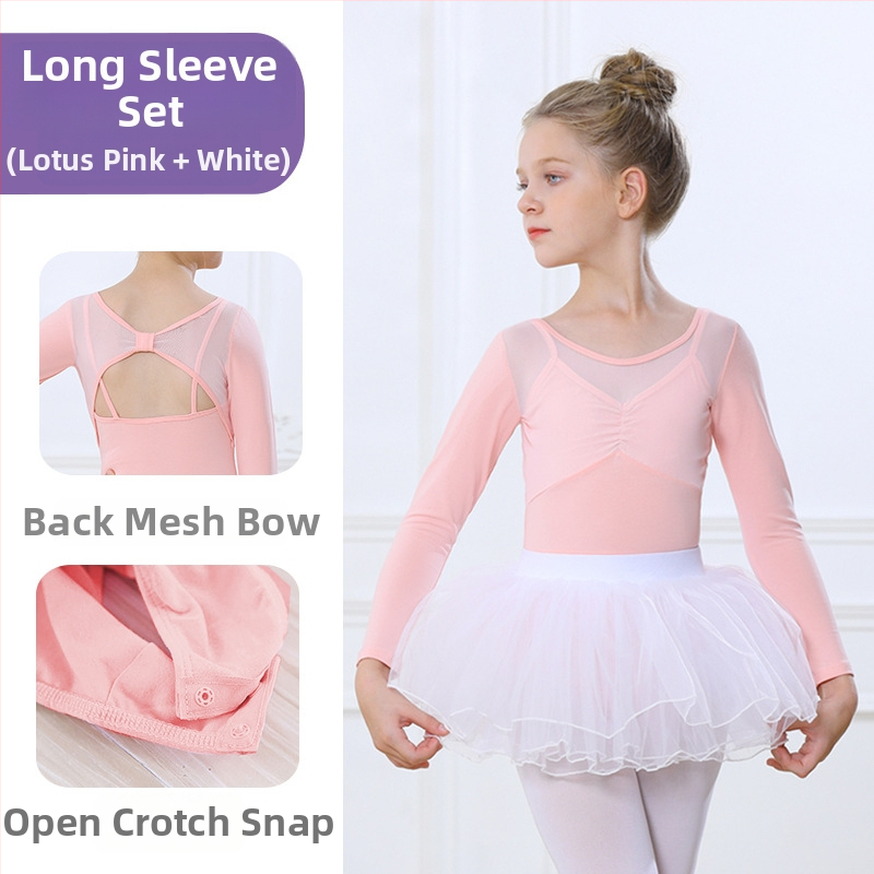 Mergaičių vasaros trumpomis rankovėmis šokių apranga su tutu sijonu, 95% medvilnė, švelnus audinio apdorojimas