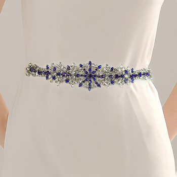 Vestuvinė juosta su rhinestones, kaspino sagtis, rišimo užsegimas, platus (>4 cm), lengvas prabangos stilius, 2023 m. pavasaris