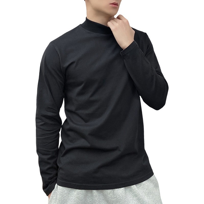 Muška duga rukava majica s okruglim izrezom, 100% pamuk, jednobojni džersej, debeli materijal, 230 g