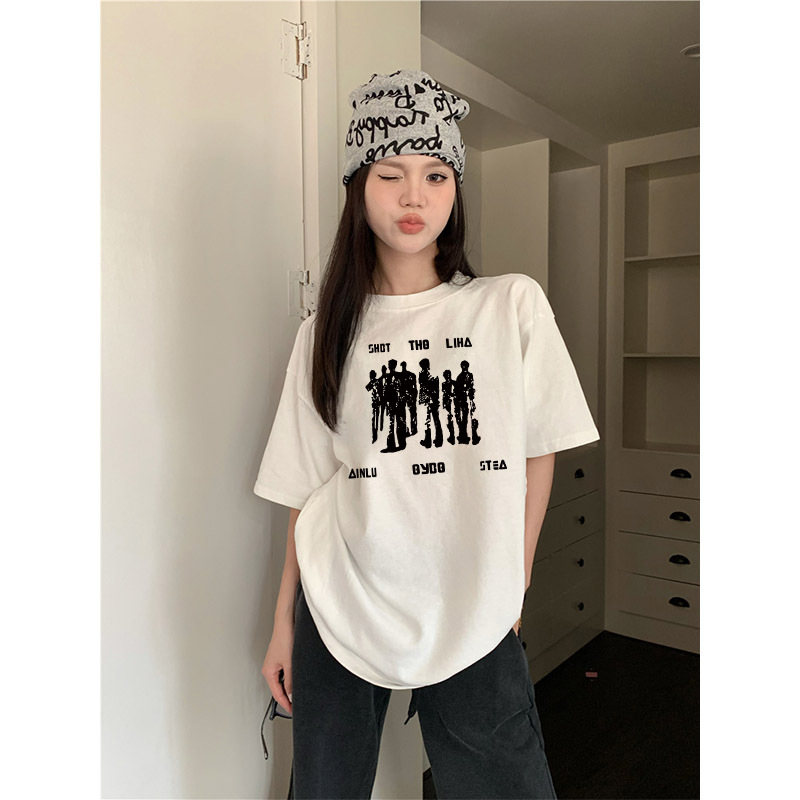 Unisex kratkih rukava pamučna majica, casual stil, okrugli izrez, 95%+ pamuka, ljeto 2024