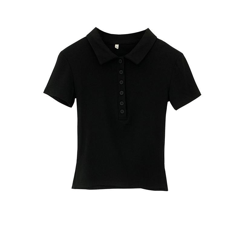 Ženska polo majica s kratkim rukavima, ljetni novi model, uski kroj, svestran i elegantan top
