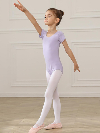 Παιδικό κορμάκι μπαλέτου με κοντό μανίκι, νάιλον ανάμιξη 88%, διπλό στρώμα, επένδυση από Milk Silk