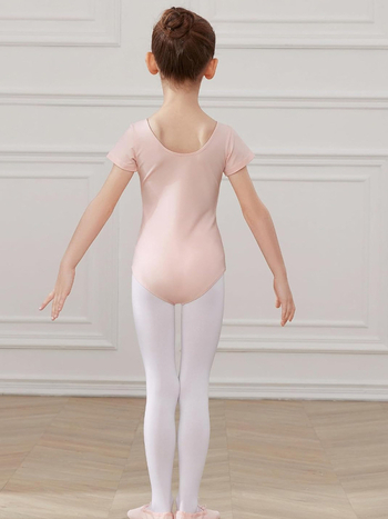 Παιδικό κορμάκι μπαλέτου με κοντό μανίκι, νάιλον ανάμιξη 88%, διπλό στρώμα, επένδυση από Milk Silk