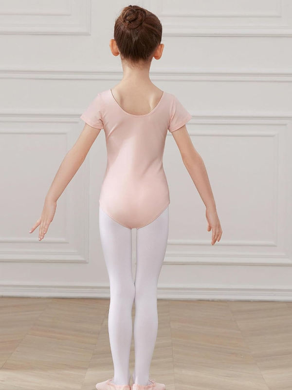 Παιδικό κορμάκι μπαλέτου με κοντό μανίκι, νάιλον ανάμιξη 88%, διπλό στρώμα, επένδυση από Milk Silk