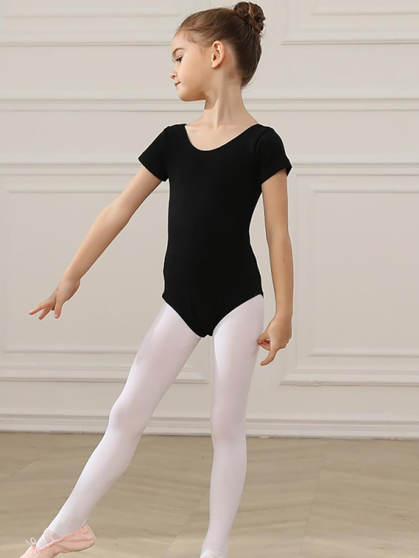 Παιδικό κορμάκι μπαλέτου με κοντό μανίκι, νάιλον ανάμιξη 88%, διπλό στρώμα, επένδυση από Milk Silk