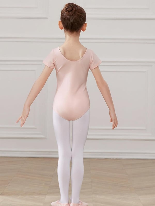Παιδικό κορμάκι μπαλέτου με κοντό μανίκι, νάιλον ανάμιξη 88%, διπλό στρώμα, επένδυση από Milk Silk