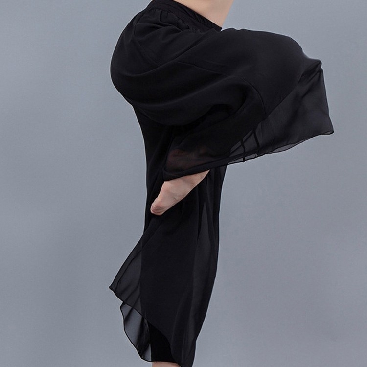 Μοντέρνα παντελόνια χορού, ίσια γραμμή, κομψή σιλουέτα, ύφασμα από μίγμα πολυεστέρα