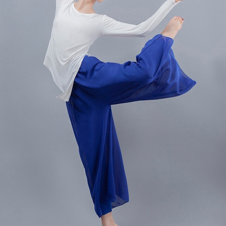 Μοντέρνα παντελόνια χορού, ίσια γραμμή, κομψή σιλουέτα, ύφασμα από μίγμα πολυεστέρα