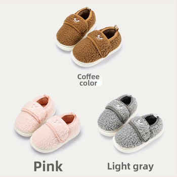 Laste soojad kodukingad puuvillast, unisex; vanuserühm 4–16 a.; päritolu Ningbo, Zhejiang; ülaosa: plüüsvooder; tald: EVA