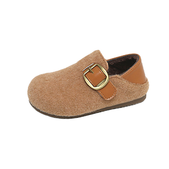 Унисекс детски обувки в корейски стил, горна част от изкуствена кожа, лепенка, подплата от флийс, за деца на възраст 4–12 години