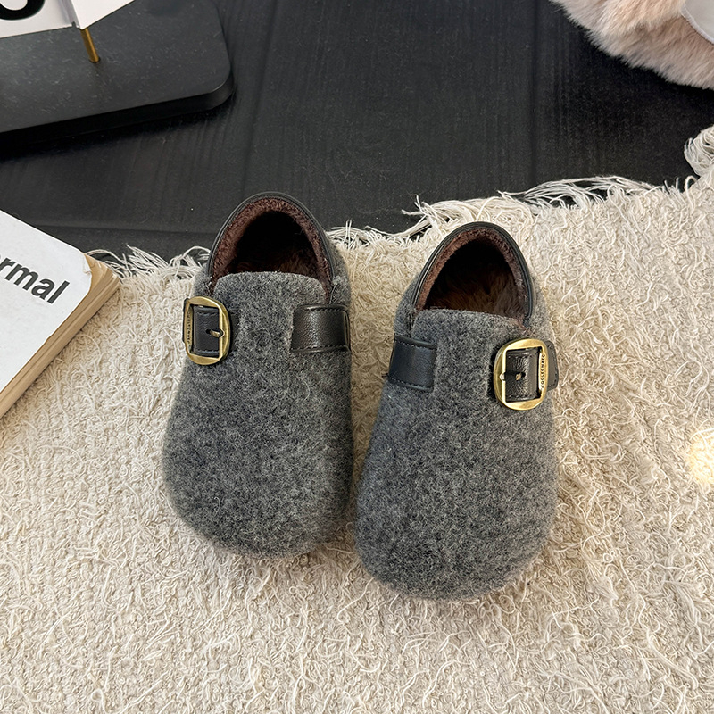 Унисекс детски обувки в корейски стил, горна част от изкуствена кожа, лепенка, подплата от флийс, за деца на възраст 4–12 години