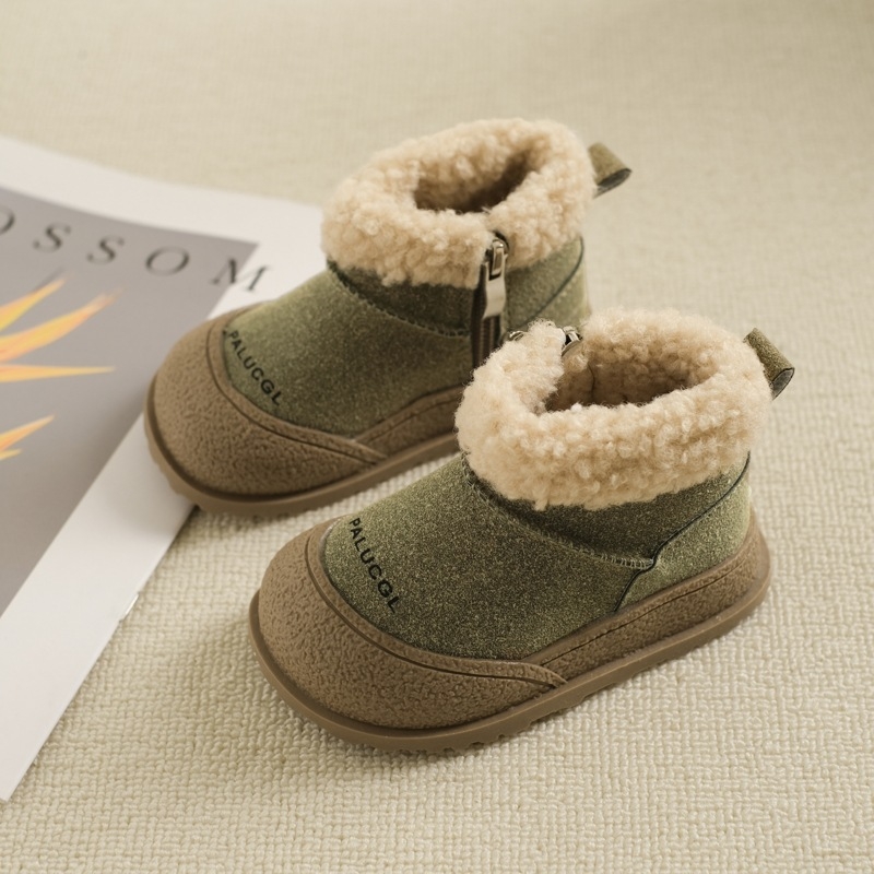 Боти до глезена от изкуствена кожа, подметка от ТПР, корейски стил, зима 2025