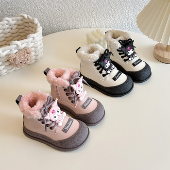 Детски ботинки до глезена, горен материал микрофибърна кожа, прост стил, унисекс, възраст 4–16 години