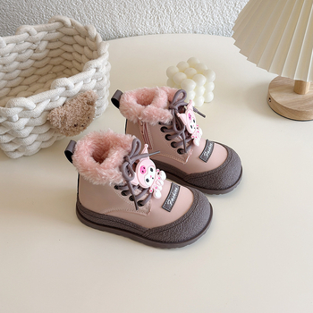 Детски ботинки до глезена, горен материал микрофибърна кожа, прост стил, унисекс, възраст 4–16 години