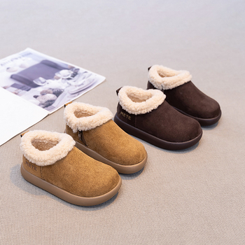 Laste talvesaabad lumes, fliisvooderiga, külgjelt tõmblukuga, 2025