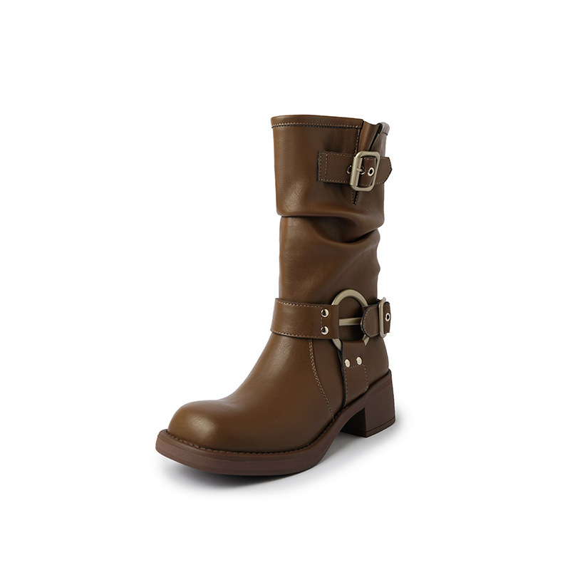 Botine Martin pentru femei – gambă înaltă, vârf rotund, impermeabile, partea superioară din Super Fiber, talpă din cauciuc