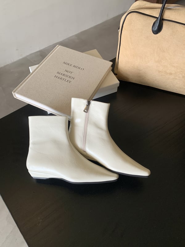 Madingi moterų batai su Super Fiber viršutine dalimi, gumos padas, žemas 1-3 cm kulnas, šoninis užtrauktukas