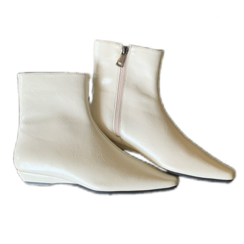 Madingi moterų batai su Super Fiber viršutine dalimi, gumos padas, žemas 1-3 cm kulnas, šoninis užtrauktukas