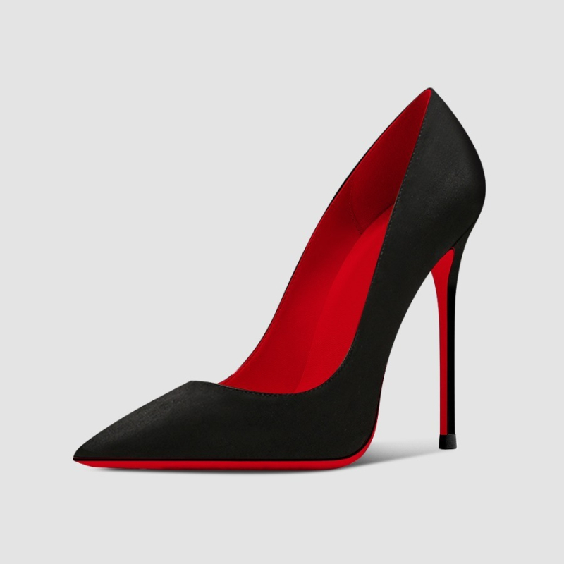 Pantofi damă cu vârf ascuțit, toc 6–8 cm, PU partea superioară, talpă din cauciuc, căptușeală din fibre super