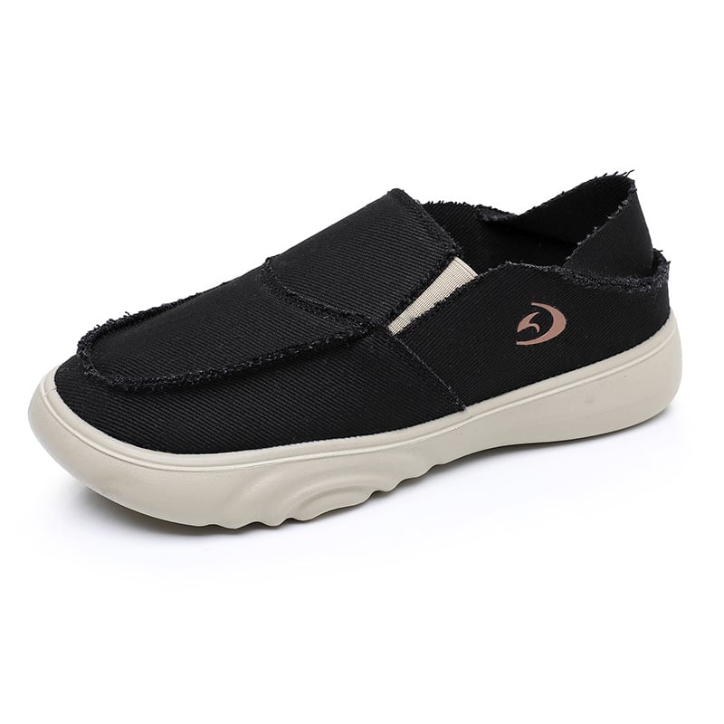 Női slip-on cipő — lélegző, kopásálló, könnyen felvehető, kerek orr, textil felsőrész