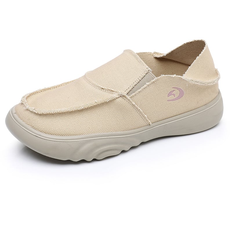 Női slip-on cipő — lélegző, kopásálló, könnyen felvehető, kerek orr, textil felsőrész
