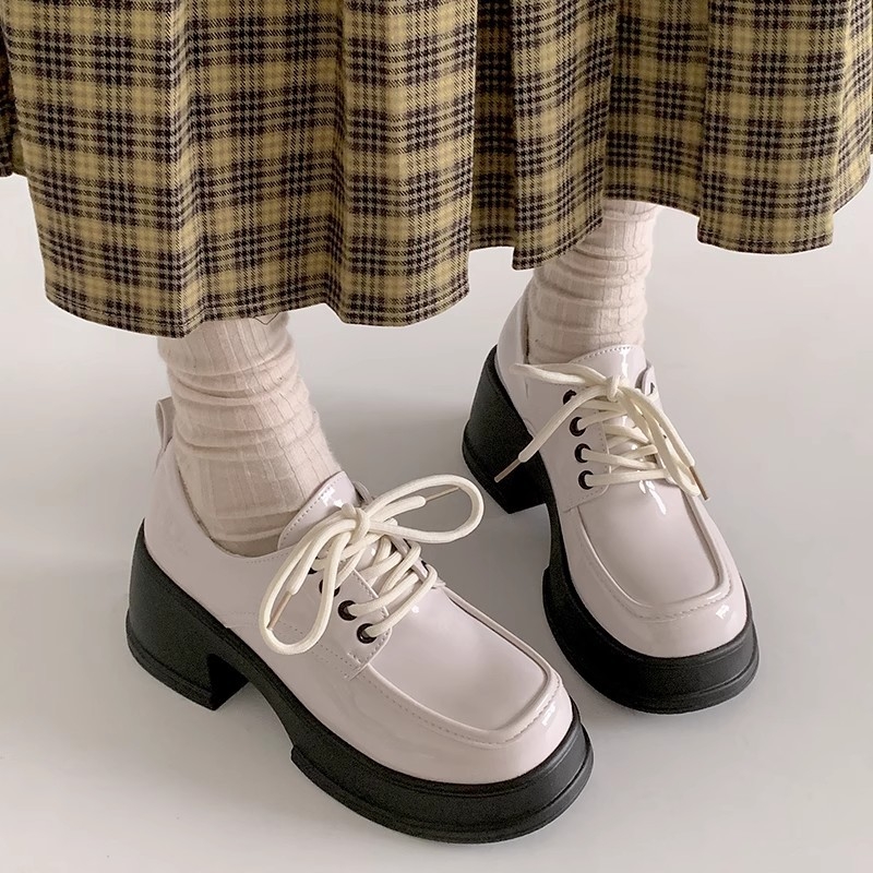 Pantofi Mary Jane pentru femei, vârf rotund, partea superioară din satin, toc gros 3–5 cm, talpă din cauciuc, branț PU