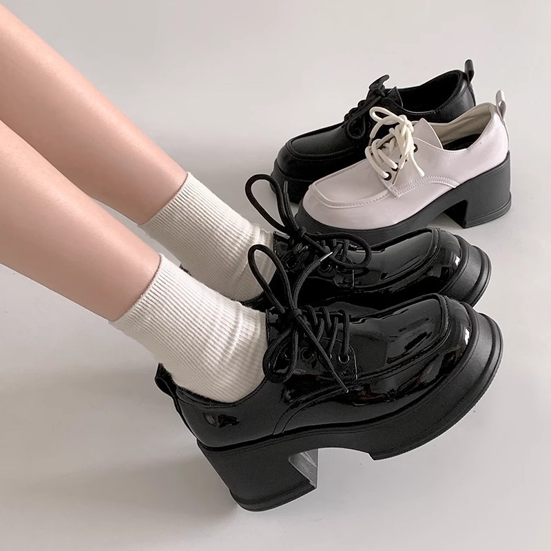 Pantofi Mary Jane pentru femei, vârf rotund, partea superioară din satin, toc gros 3–5 cm, talpă din cauciuc, branț PU